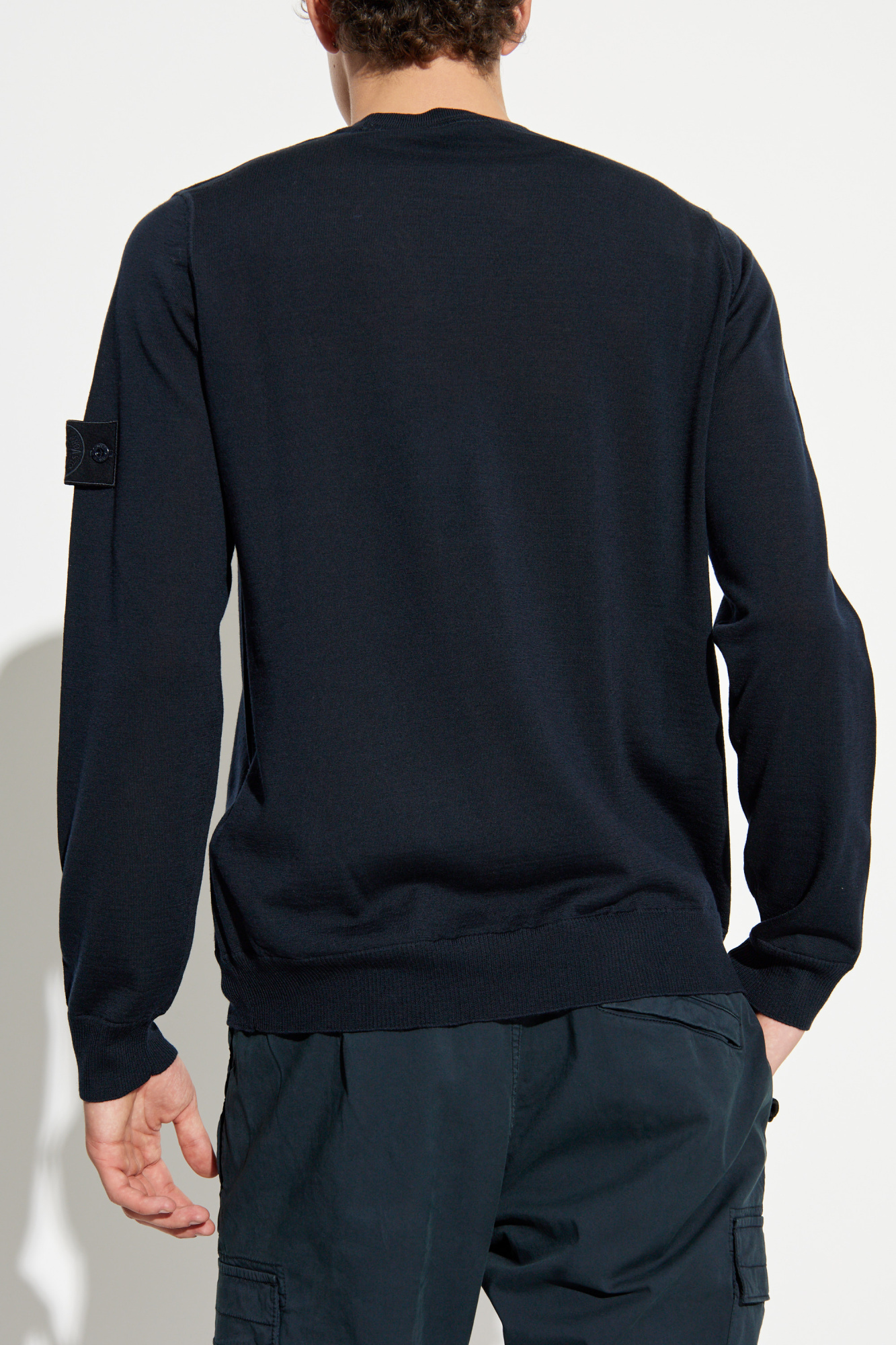 Navy blue Wool sweater with a crew neck Stone Island - Vitkac Canada